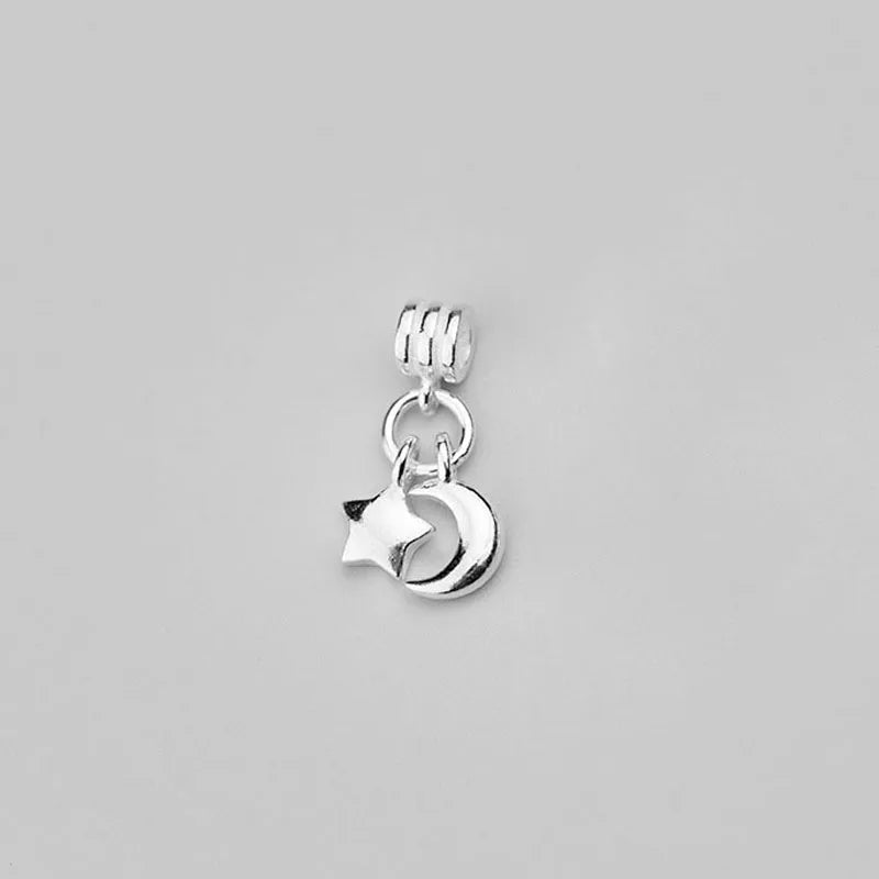 TrustDavis Star Moon Charms Pendant DIY Fine Accessories