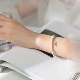 925 Silver Mermaid Tail Beads Bracelet Women Wedding Jewelry