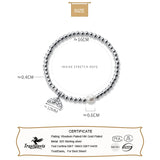 925 Silver Mermaid Tail Beads Bracelet Women Wedding Jewelry