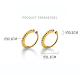 TrustDavis Zircon Sterling Silver Clip Earring Set
