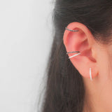 TrustDavis Zircon Sterling Silver Clip Earring Set