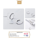 TrustDavis Zircon Sterling Silver Clip Earring Set