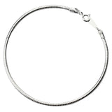 TrustDavis 925 Silver Minimalist Snake Chain Bracelet Wedding Jewelry