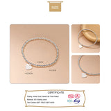 TrustDavis Sterling Silver Heart Beads Bracelet Wedding Jewelry