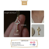 TrustDavis Sweet Key CZ Pendant Necklace For Women Wedding Party