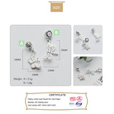 TrustDavis Butterfly Dragonfly Pendant Charm 925 Sterling Silver DIY Accessories