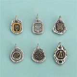 TrustDavis 925 Silver Retro Charms Pendant For Jewelry DZ650