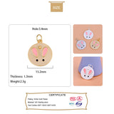 TrustDavis 925 Sterling Silver Rabbit Charms Pendant For DIY Jewelry