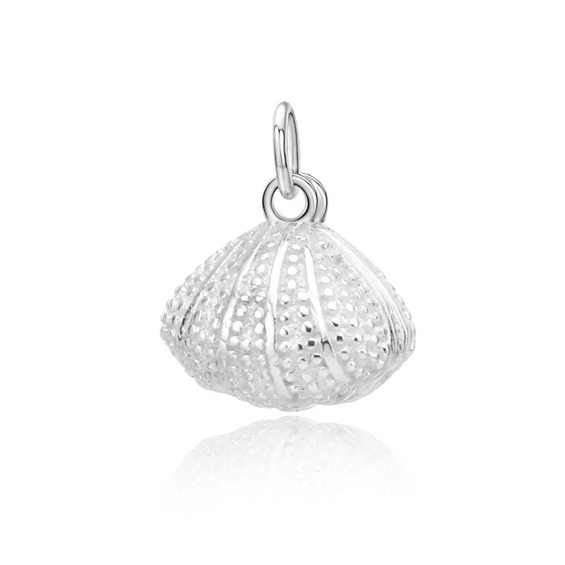 TrustDavis 925 Silver Shell Synthesis Pearl Charms Pendant DIY Acc