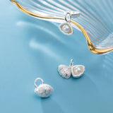 TrustDavis 925 Silver Shell Synthesis Pearl Charms Pendant DIY Acc