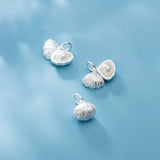 TrustDavis 925 Silver Shell Synthesis Pearl Charms Pendant DIY Acc