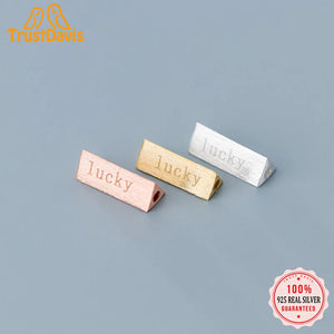 TrustDavis 925 Silver Sweet Triangle Beads For DIY Jewelry