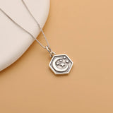 925 Sterling Silver Hexagram Moon Charm Pendant DIY Jewelry