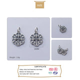 TrustDavis 925 Sterling Silver Flowers Charms For DIY Jewelry DZ446
