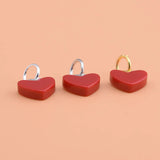 TrustDavis S925 Silver Heart Charms For Bracelet Or Necklace DIY Jewelry