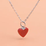 TrustDavis S925 Silver Heart Charms For Bracelet Or Necklace DIY Jewelry