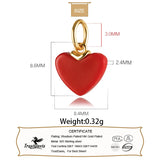 TrustDavis S925 Silver Heart Charms For Bracelet Or Necklace DIY Jewelry