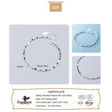 TrustDavis 925 Silver Elliptical Slices Bracelet For Women Wedding Gift