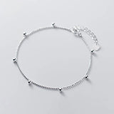 925 Silver Smooth Beads Chain Bracelet Women Wedding Jewelry