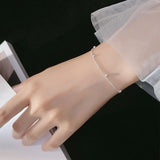 925 Silver Smooth Beads Chain Bracelet Women Wedding Jewelry