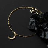 TrustDavis 925 Moon CZ Anklets For Women Lady Birthday Present Jewelry