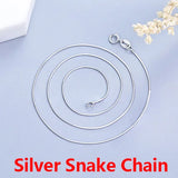 TrustDavis 925 Sterling Silver Box Snake Chain Necklace For Women
