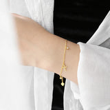 TrustDavis 925 Silver CZ Cross Bracelet Wedding Gift DS2393