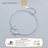 TrustDavis Moon Bracelet For Women Girls Wedding Gift DT18