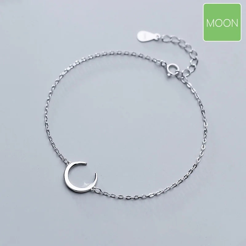 TrustDavis Moon Bracelet For Women Girls Wedding Gift DT18