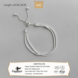 TrustDavis 925 Sterling Silver CZ Double-deck Box Chain Bracelet Wedding Gift
