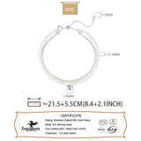 TrustDavis Silver Double Chain Pearl Bracelet DB1046