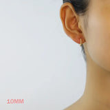 TrustDavis Round Beads Hoop Earrings 925 Silver H123