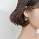 TrustDavis 925 Silver Stars Stud Earrings for Women