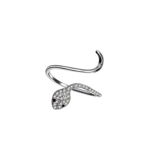 TrustDavis Snake CZ Opening Ring For Women Wedding