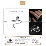 TrustDavis Snake CZ Opening Ring For Women Wedding