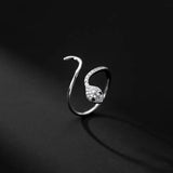 TrustDavis Snake CZ Opening Ring For Women Wedding