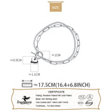 TrustDavis 925 Silver Double Layer Heart Love Bracelet Wedding Fine S925 Jewelry