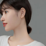TrustDavis 925 Silver Twist Hoop Earrings for Wedding