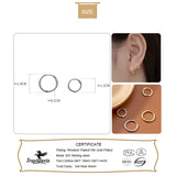 TrustDavis 925 Silver Twist Hoop Earrings for Wedding