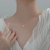 TrustDavis 925 Silver Mini Heart Necklace Romantic Wedding Jewelry