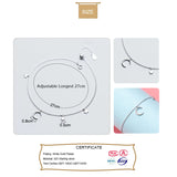 TrustDavis 925 Sterling Silver Sweet Moon Star CZ Anklet