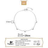 TrustDavis 925 Silver Heart Bracelet Wedding Jewelry