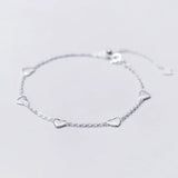 TrustDavis 925 Silver Heart Bracelet Wedding Jewelry