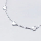 TrustDavis 925 Silver Heart Bracelet Wedding Jewelry