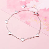 TrustDavis 925 Silver Heart Bracelet Wedding Jewelry