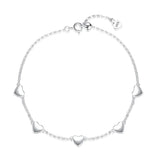 TrustDavis 925 Silver Heart Bracelet Wedding Jewelry