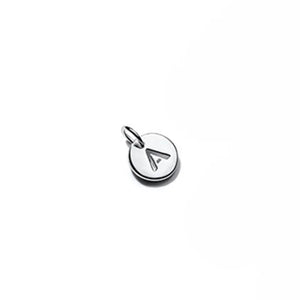 TrustDavis 925 Silver Round 26 Letters Pendant Women Wish DIY Jewelry DZ81