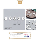TrustDavis 925 Silver Round 26 Letters Pendant Women Wish DIY Jewelry DZ81