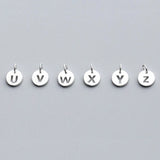 TrustDavis 925 Silver Round 26 Letters Pendant Women Wish DIY Jewelry DZ81