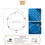 TrustDavis Sweet Round Zircon Bracelet Women Party Fine S925 Jewelry